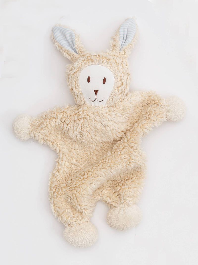 Organic Snuggle Bunny Toy - Blue Stripe Ears-Stuffy-Under the Nile-Acorns & Twigs