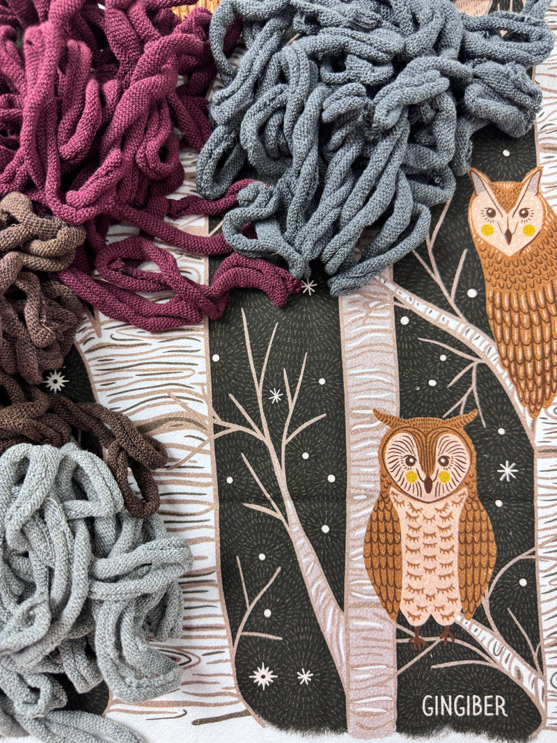 Owl Potholder + Tea Towel Kit – Gingiber Artist Series (PRO sized)-Potholder weaving-Acorns & Twigs-Acorns & Twigs