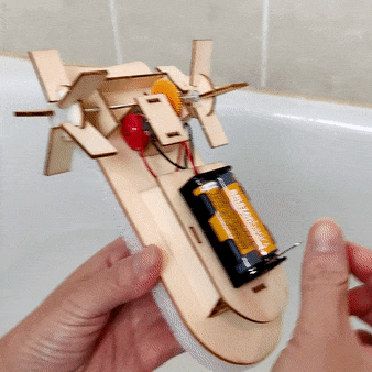 Paddlewheel Boat DIY Kit, Educational STEM Toy, DIY Kit-Wooden Toy-Kitsville-Acorns &amp; Twigs