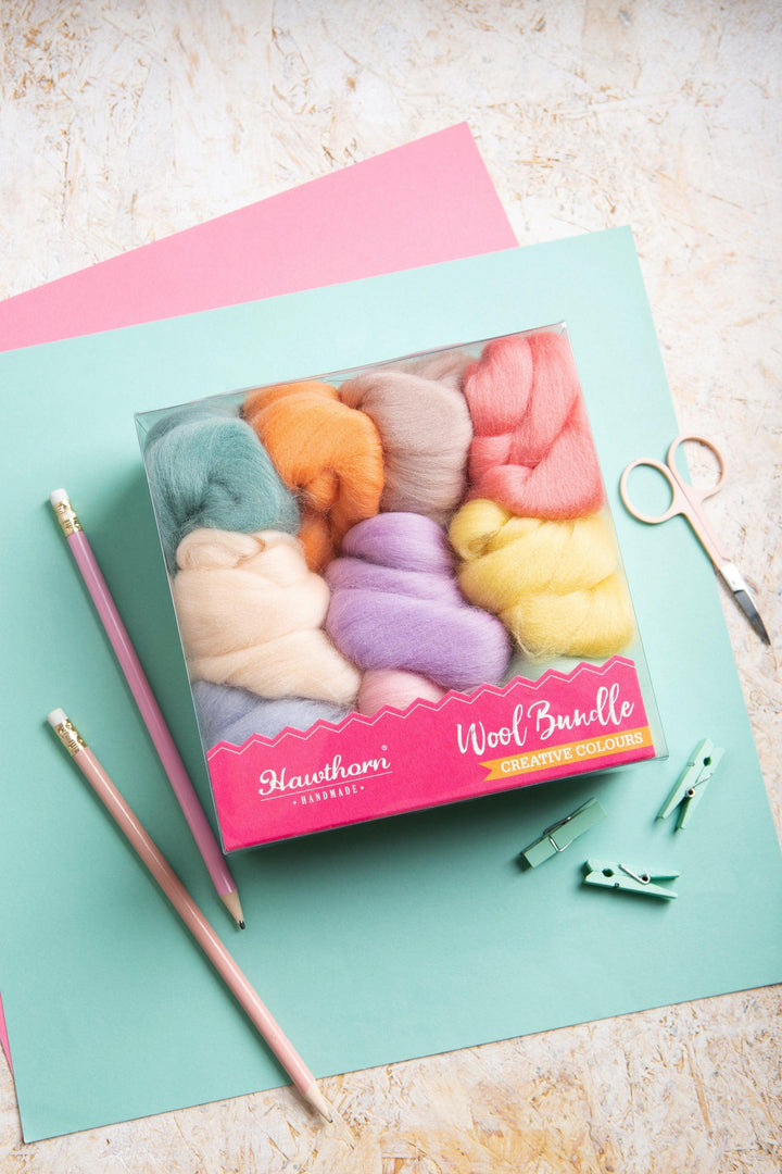 Pastel Wool Bundles-Pre-Packaged Wool Sets-Hawthorn Handmade-Acorns &amp; Twigs