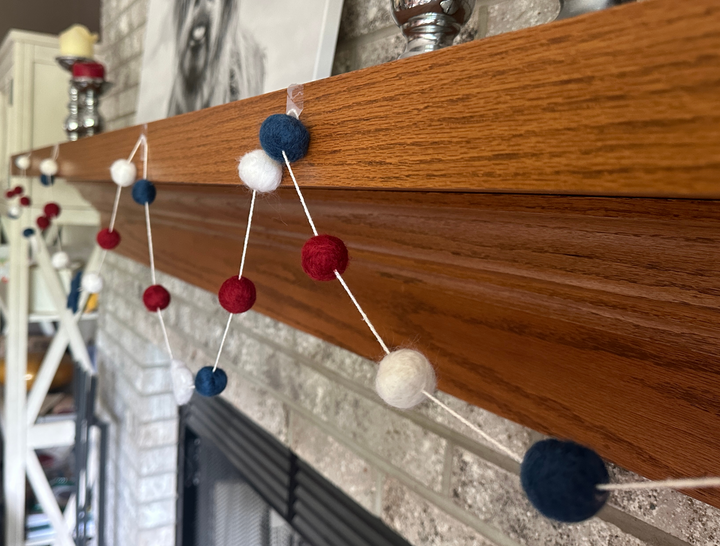 Patriotic Garland - Needle Felting Kit-Needle Felting-Acorns &amp; Twigs-Acorns &amp; Twigs