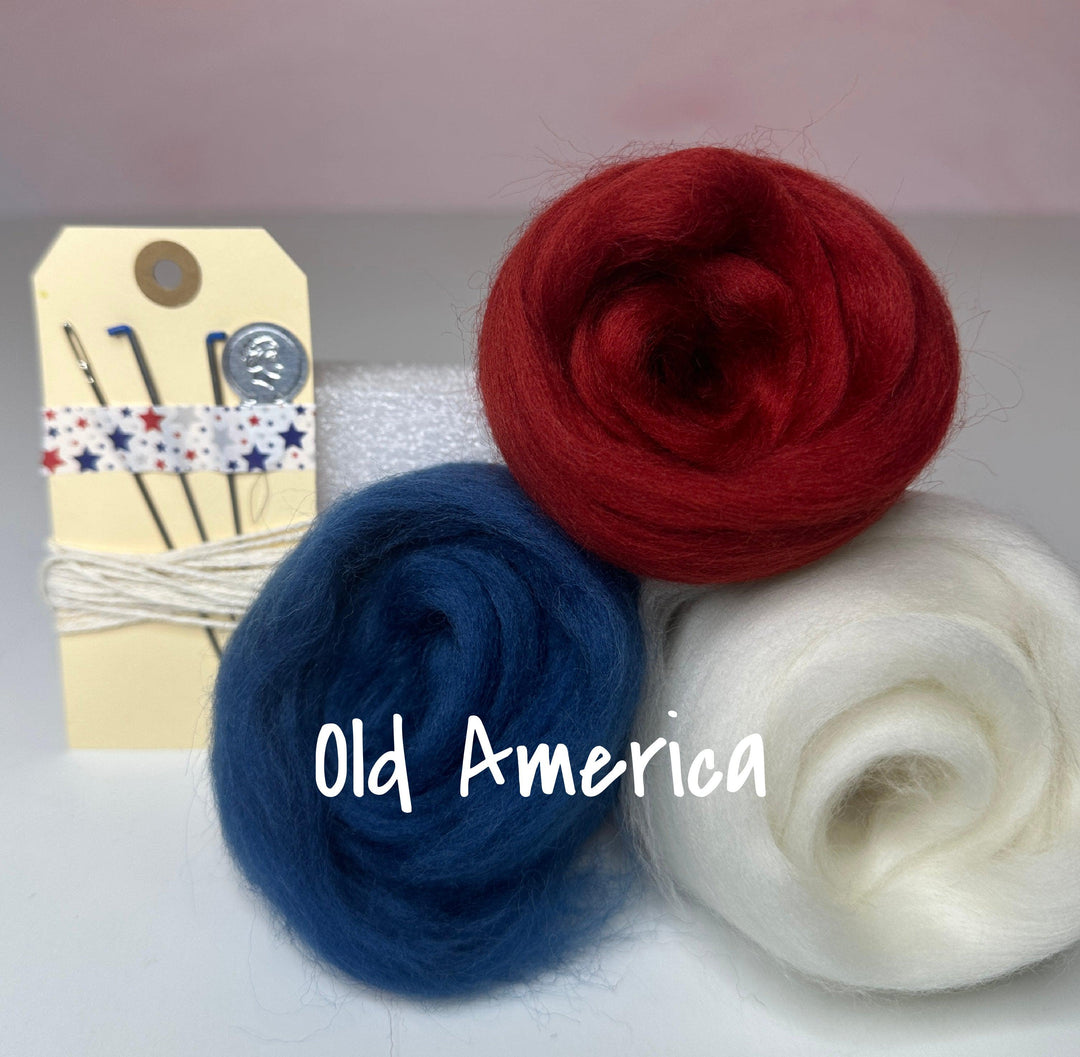 Patriotic Garland - Needle Felting Kit-Needle Felting-Acorns &amp; Twigs-Acorns &amp; Twigs