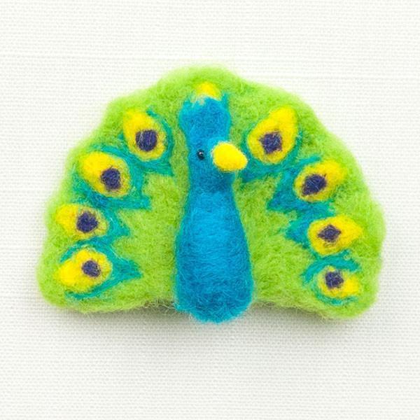 Peacock Felting Kit - Bird Pin-Needle Felting-WoolPets-Acorns &amp; Twigs