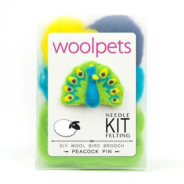 Peacock Felting Kit - Bird Pin-Needle Felting-WoolPets-Acorns &amp; Twigs