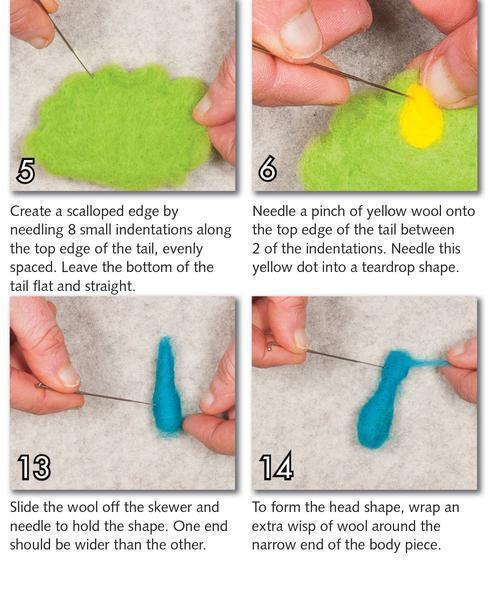 Peacock Felting Kit - Bird Pin-Needle Felting-WoolPets-Acorns &amp; Twigs