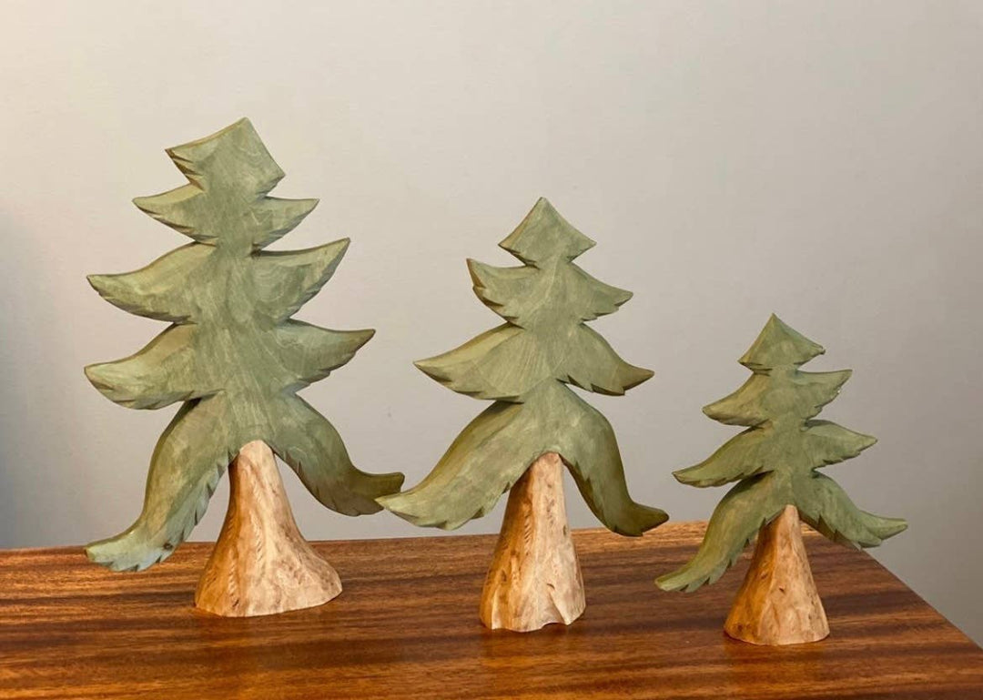 Pine Tree, set of 3-Small World Play-PoppyBabyCo-Acorns &amp; Twigs