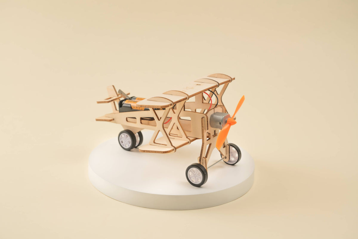 Propeller Plane DIY Kit, Educational STEM Toy for Kids-Wooden Toy-Kitsville-Acorns & Twigs