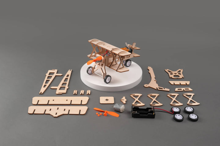 Propeller Plane DIY Kit, Educational STEM Toy for Kids-Wooden Toy-Kitsville-Acorns &amp; Twigs