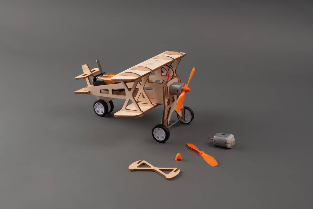 Propeller Plane DIY Kit, Educational STEM Toy for Kids-Wooden Toy-Kitsville-Acorns &amp; Twigs