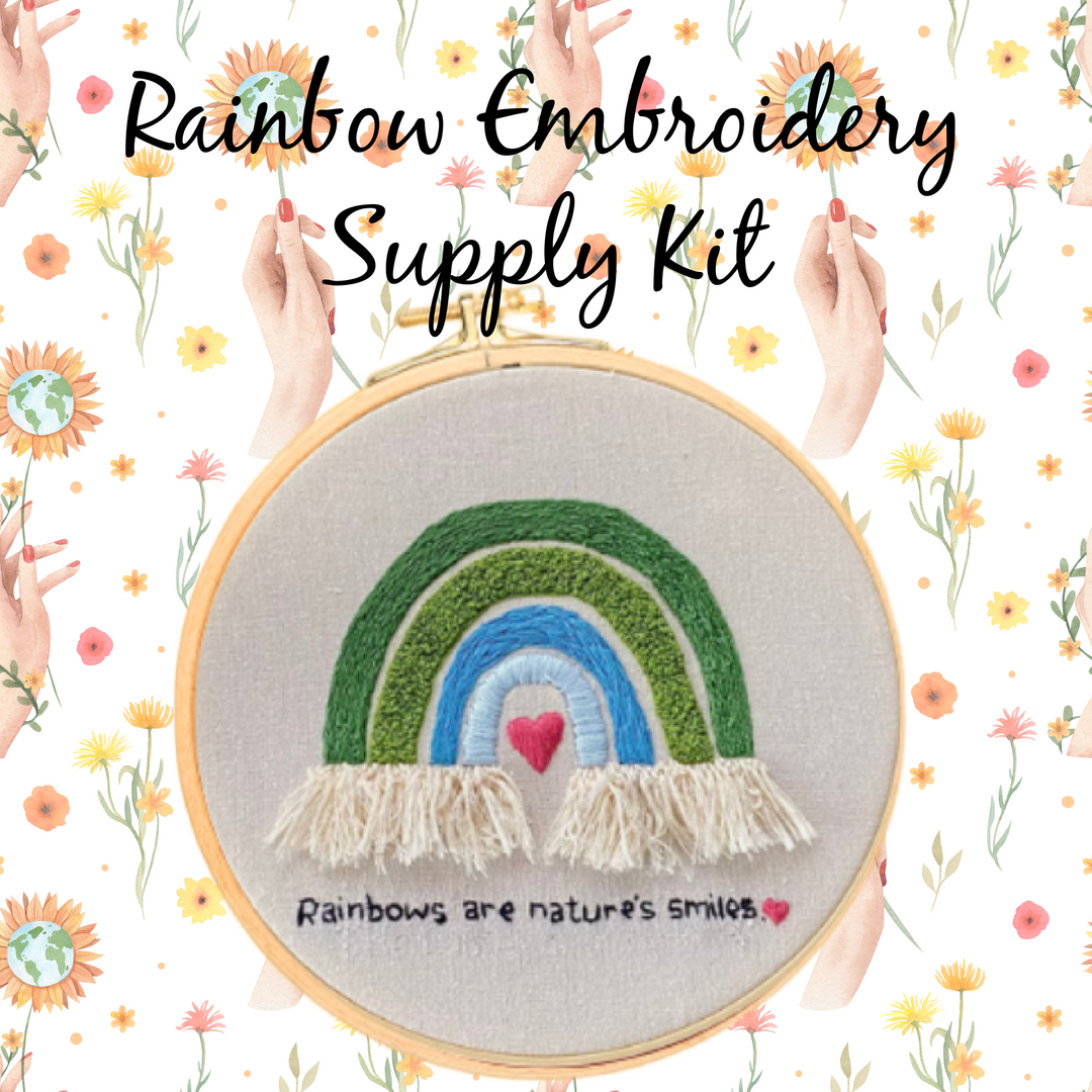 Rainbow Supply Kit KOC-Embroidery March 2024-KOC-Acorns &amp; Twigs-Acorns &amp; Twigs