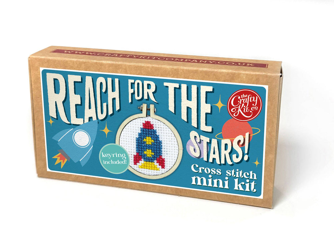 Reach for the Stars! Mini Matchbox Cross Stitch Kit-Cross Stitch-The Crafty Kit Company-Acorns &amp; Twigs