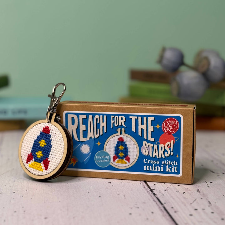 Reach for the Stars! Mini Matchbox Cross Stitch Kit-Cross Stitch-The Crafty Kit Company-Acorns &amp; Twigs