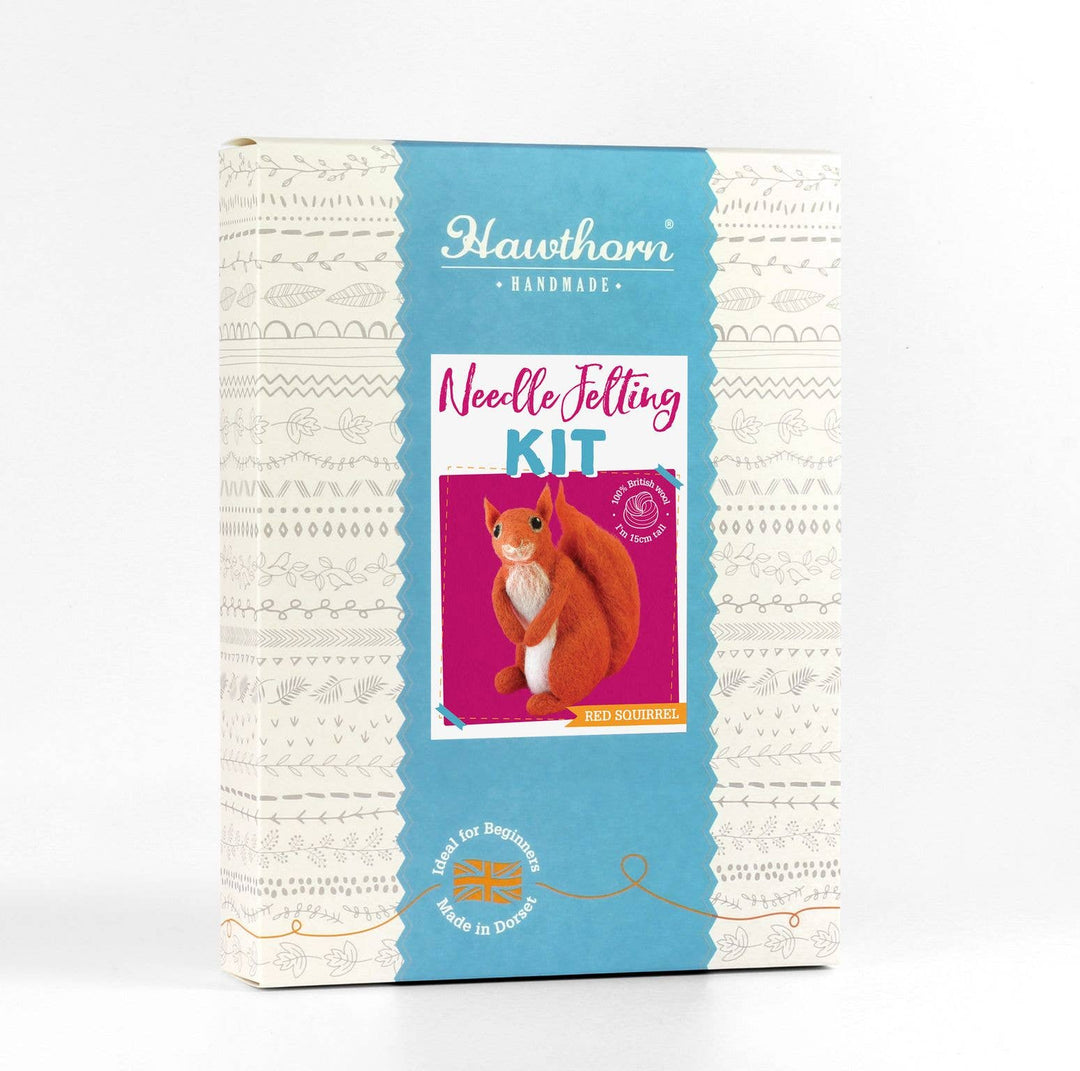 Red Squirrel Needle Felting Kit | Beginner Craft Kit-Hawthorn Handmade (US Duties Paid)-Acorns &amp; Twigs