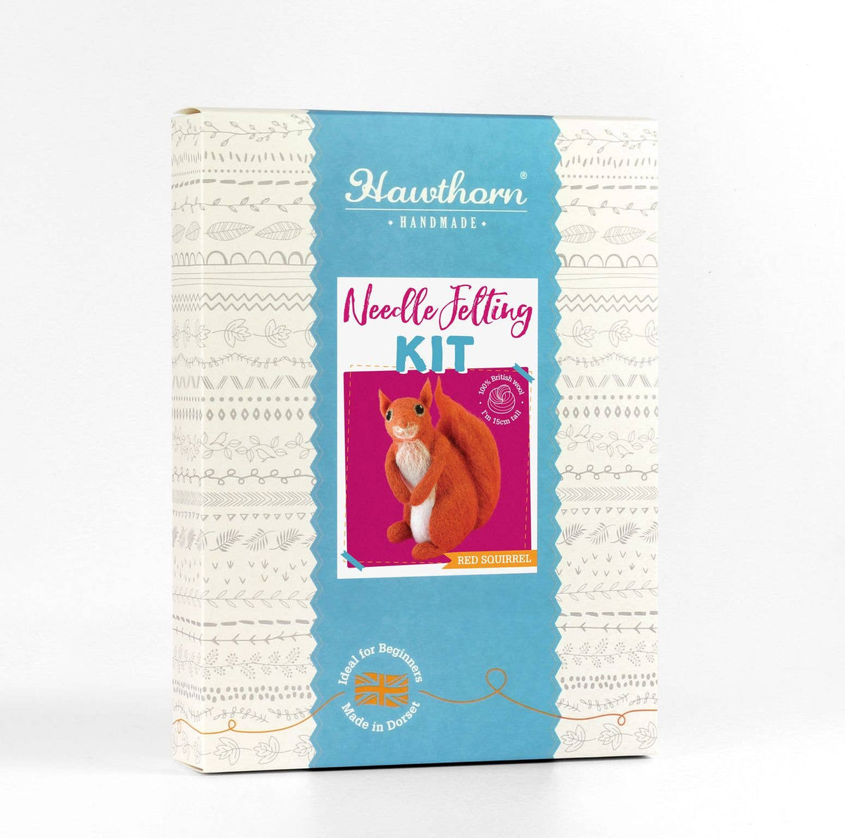 Red Squirrel Needle Felting Kit | Beginner Craft Kit-Hawthorn Handmade (US Duties Paid)-Acorns & Twigs