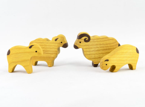 Sheep, set of 4-Small World Play-PoppyBabyCo-Acorns &amp; Twigs