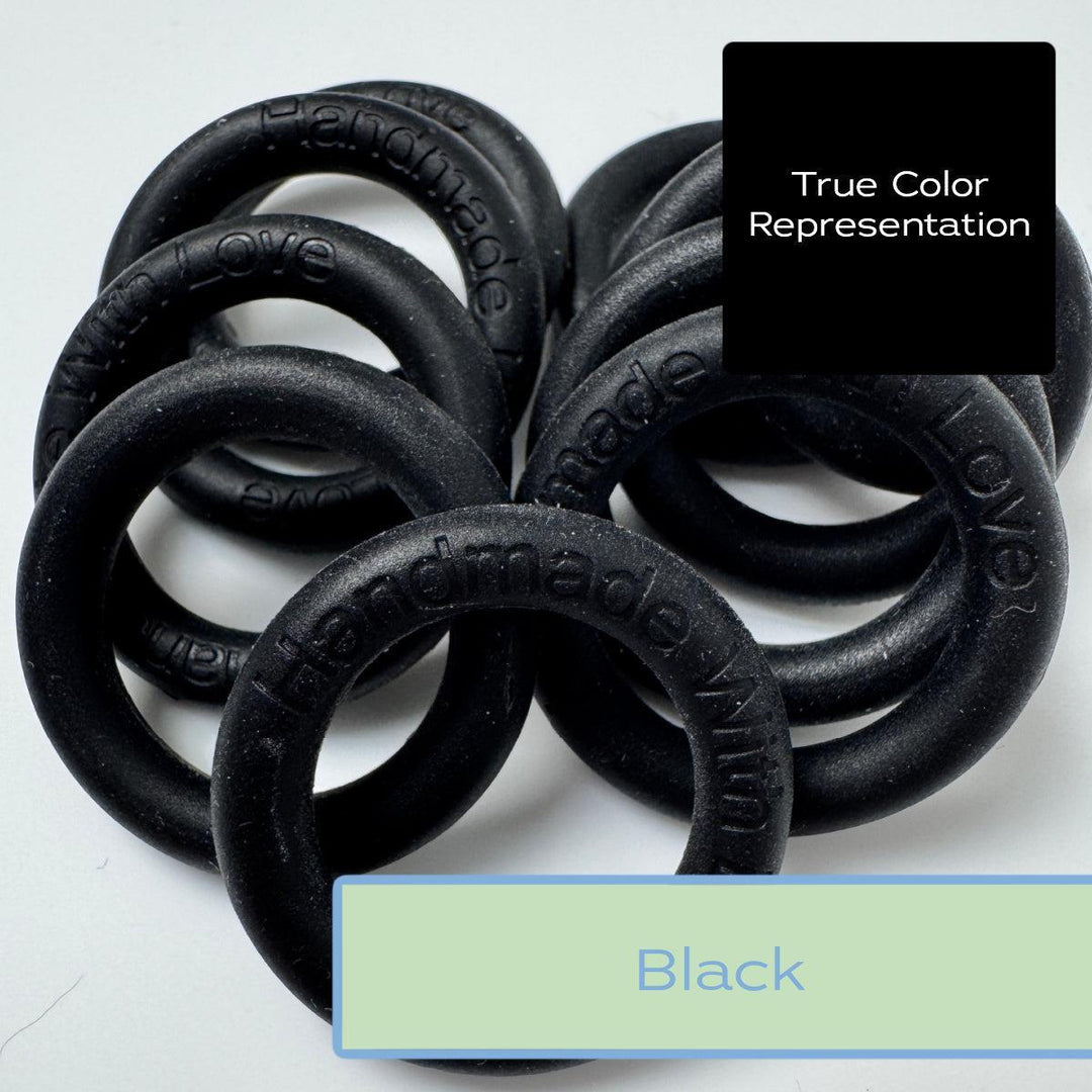 Silicone Rings - Black-Silicone Ring-Keep On Looping-Acorns &amp; Twigs