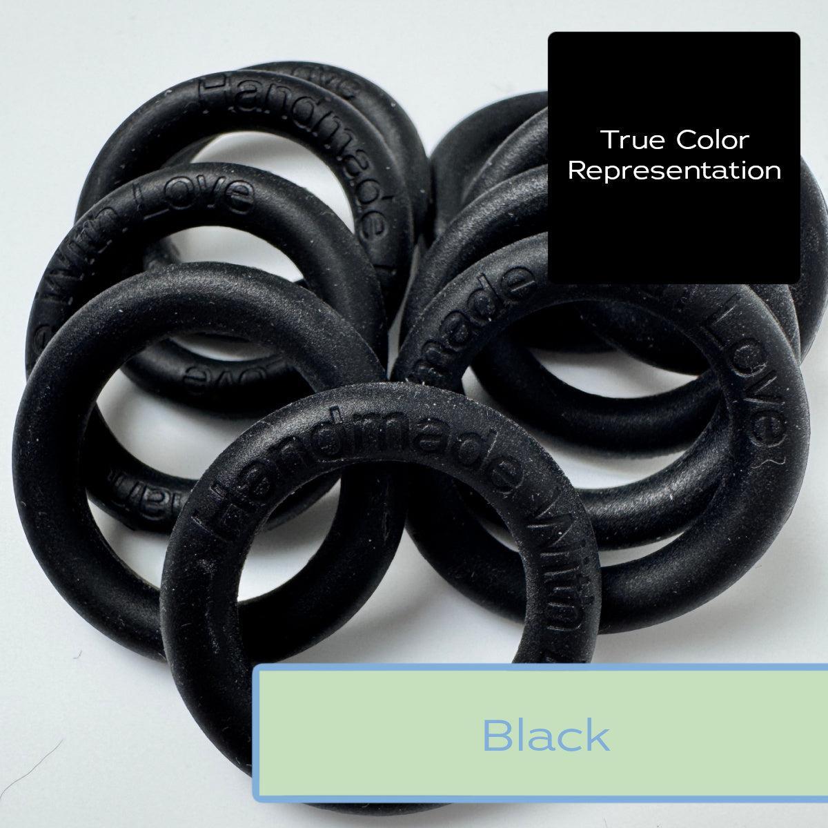 Silicone Rings - Black-Silicone Ring-Keep On Looping-Acorns & Twigs