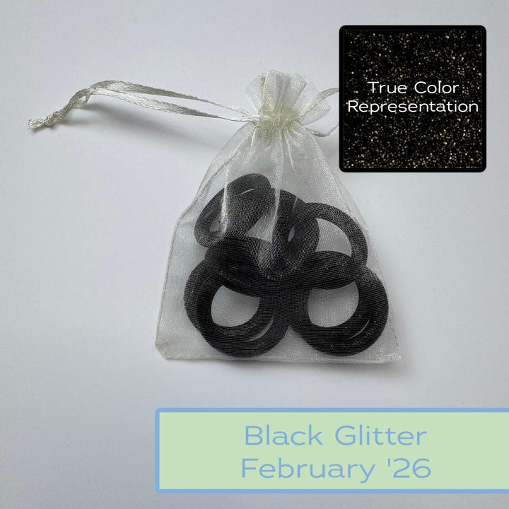 Silicone Rings - Black w/ Gold Glitter-Silicone Ring-Keep On Looping-Acorns &amp; Twigs