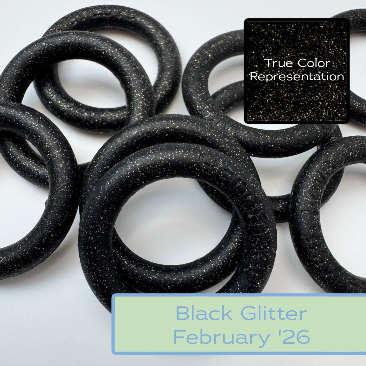 Silicone Rings - Black w/ Gold Glitter-Silicone Ring-Keep On Looping-Acorns & Twigs