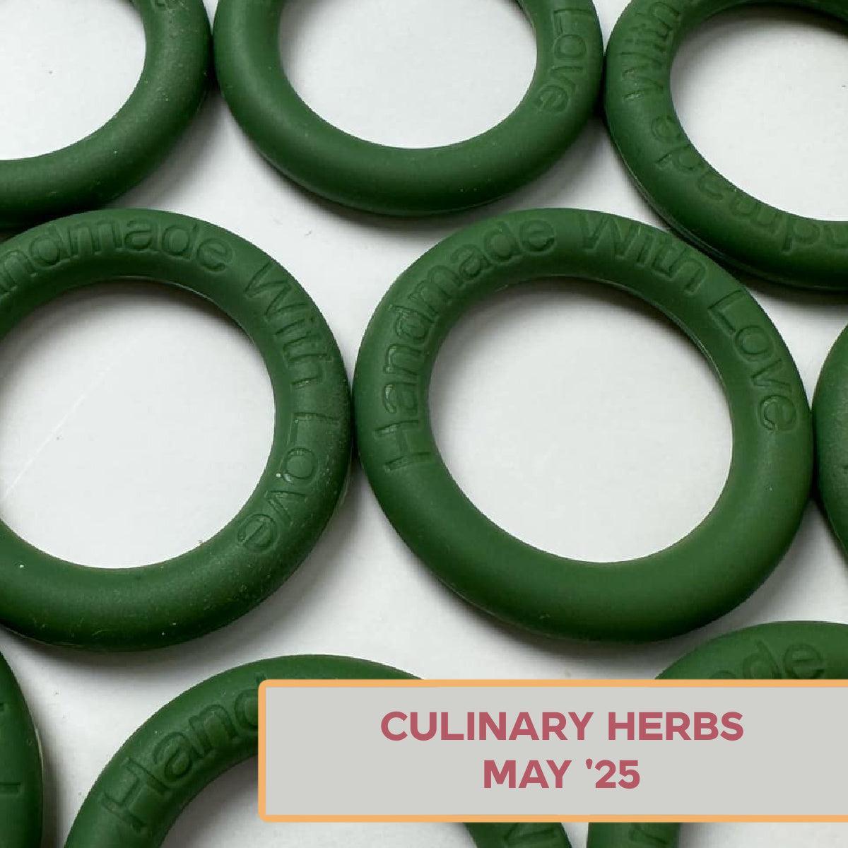 Silicone Rings - Culinary Herbs (Green)-Silicone Ring-Keep On Looping-Acorns & Twigs