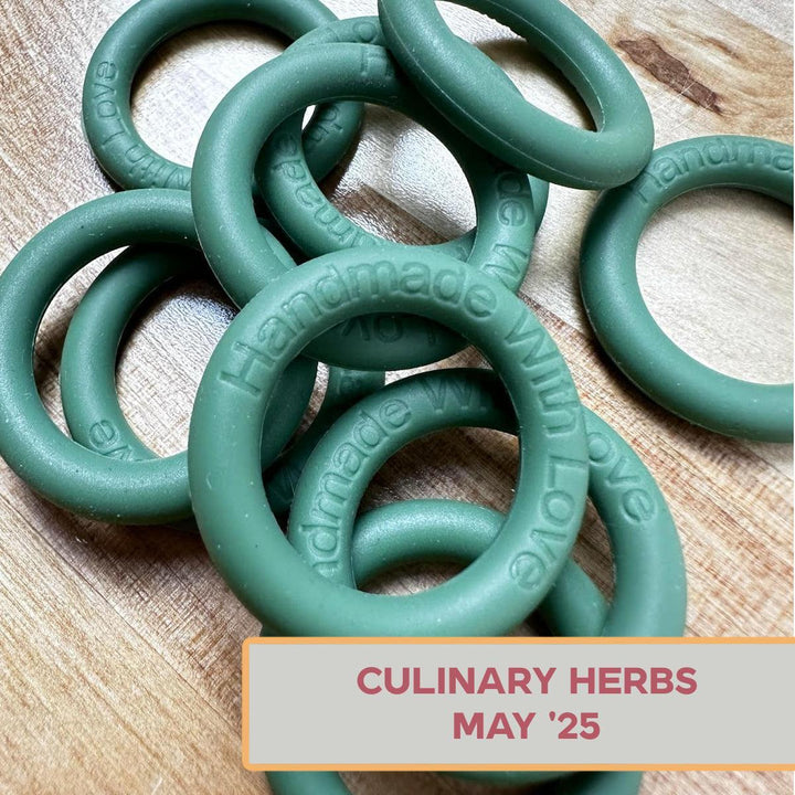 Silicone Rings - Culinary Herbs (Green)-Silicone Ring-Keep On Looping-Acorns &amp; Twigs
