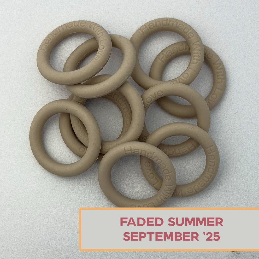 Silicone Rings - Faded Summer (Sand Dollar Beige)-Silicone Ring-Keep On Looping-Acorns &amp; Twigs