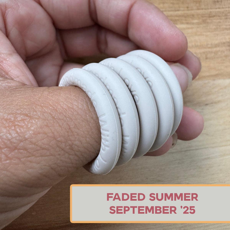 Silicone Rings - Faded Summer (Sand Dollar Beige)-Silicone Ring-Keep On Looping-Acorns & Twigs