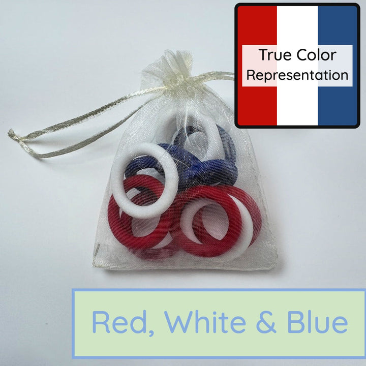 Silicone Rings - Red, White &amp; Blue