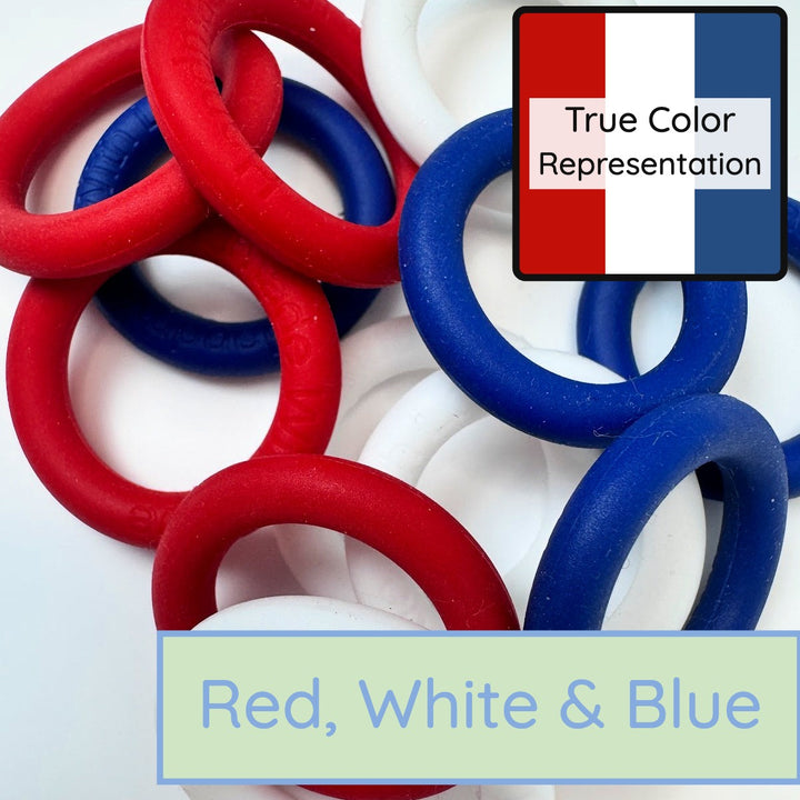 Silicone Rings - Red, White &amp; Blue