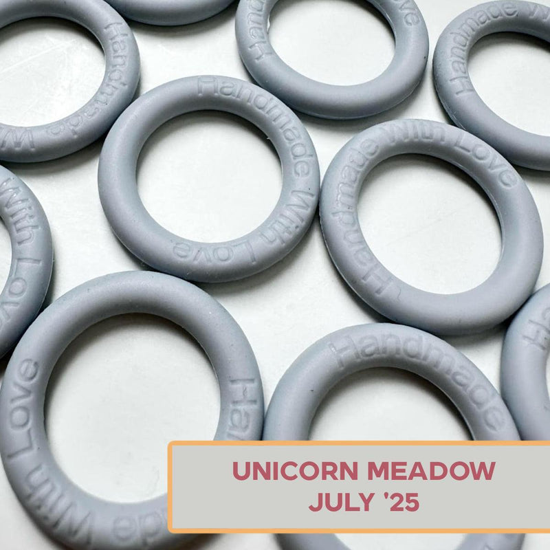 Silicone Rings - Unicorn Meadow (Light Grey)-Silicone Ring-Keep On Looping-Acorns & Twigs