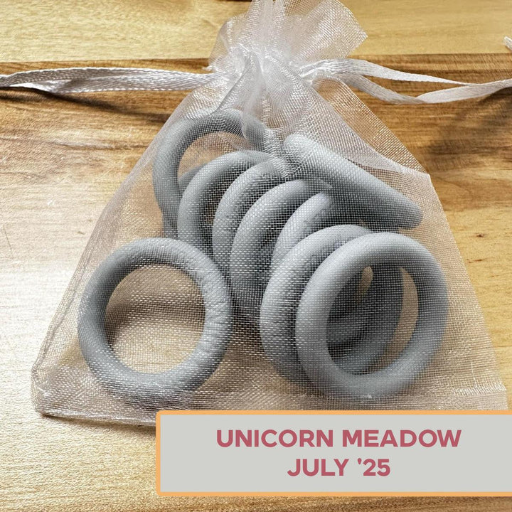 Silicone Rings - Unicorn Meadow (Light Grey)-Silicone Ring-Keep On Looping-Acorns &amp; Twigs