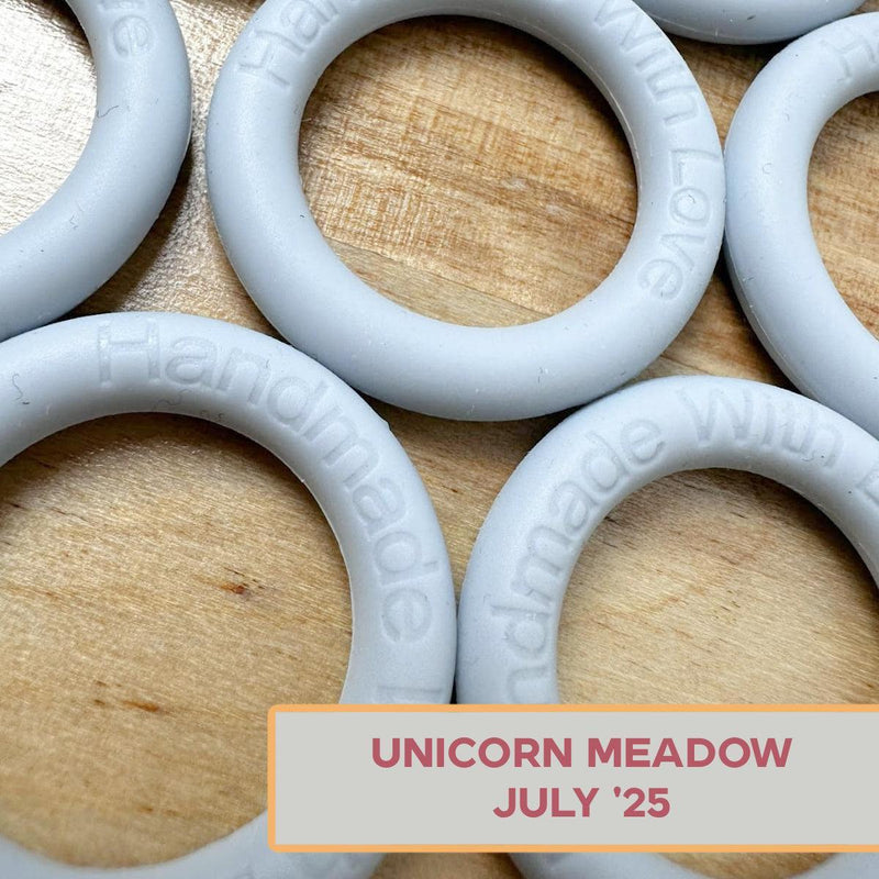 Silicone Rings - Unicorn Meadow (Light Grey)-Silicone Ring-Keep On Looping-Acorns & Twigs