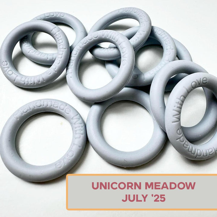 Silicone Rings - Unicorn Meadow (Light Grey)-Silicone Ring-Keep On Looping-Acorns &amp; Twigs