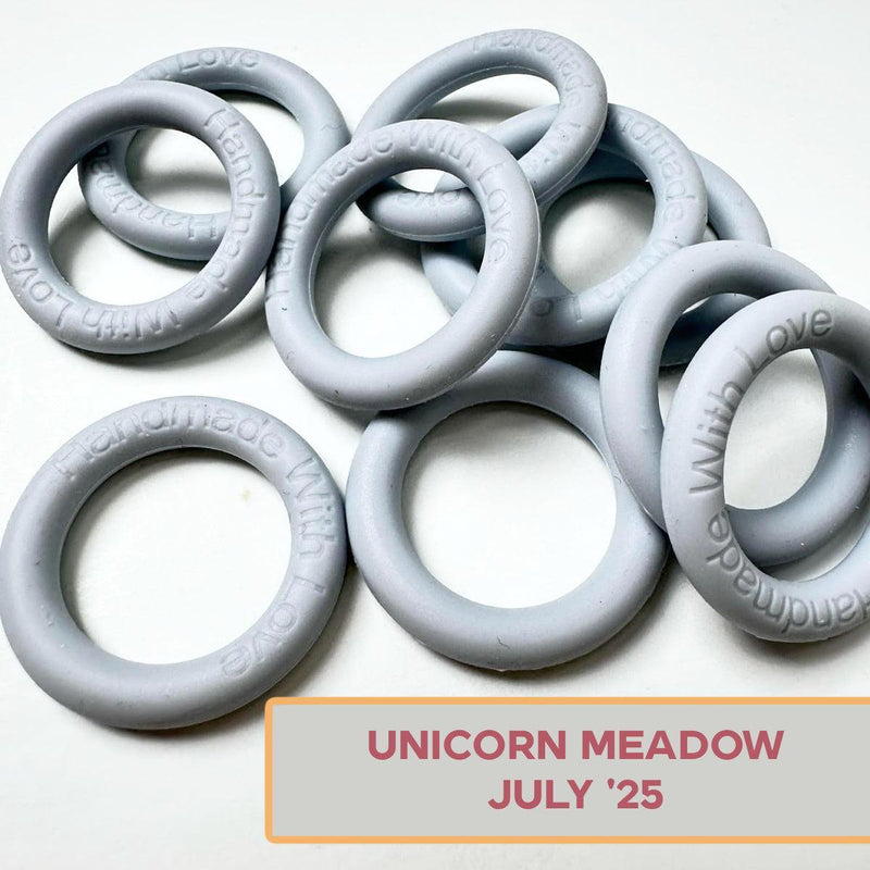Silicone Rings - Unicorn Meadow (Light Grey)-Silicone Ring-Keep On Looping-Acorns & Twigs