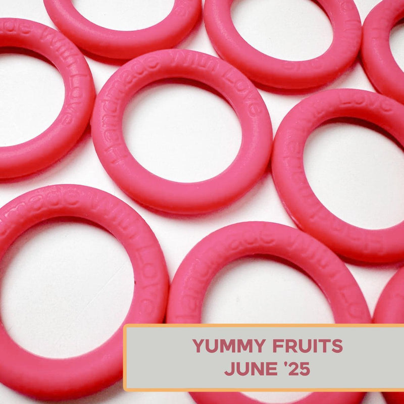 Silicone Rings - Yummy Fruit (Pink)-Silicone Ring-Keep On Looping-Acorns & Twigs