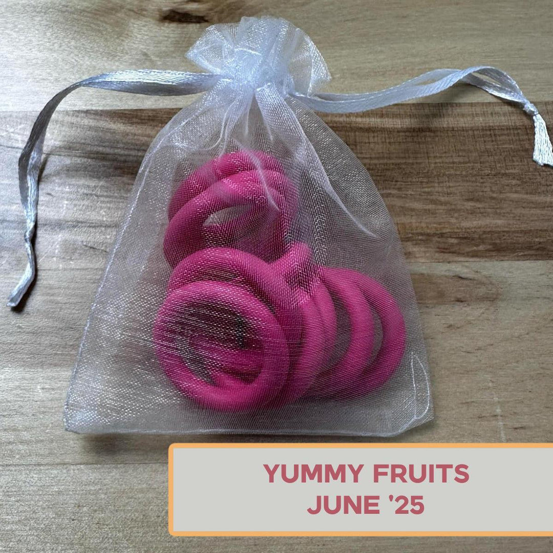 Silicone Rings - Yummy Fruit (Pink)-Silicone Ring-Keep On Looping-Acorns &amp; Twigs