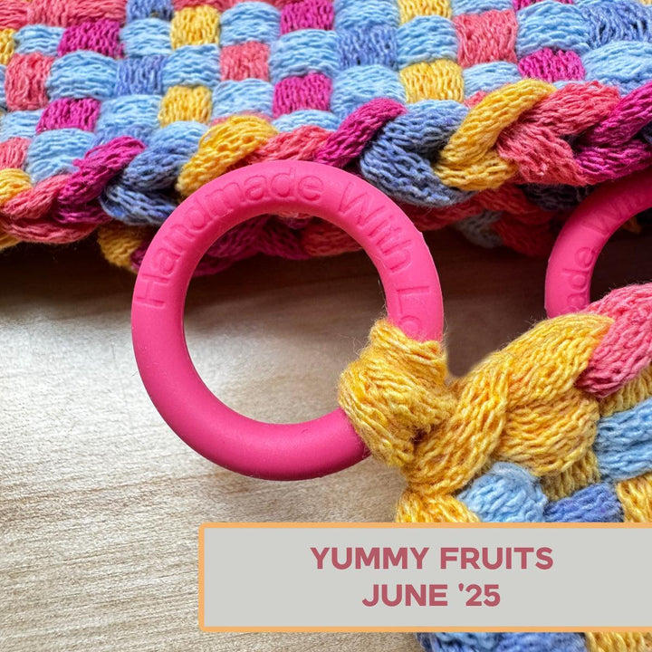 Silicone Rings - Yummy Fruit (Pink)-Silicone Ring-Keep On Looping-Acorns &amp; Twigs