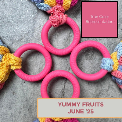 Silicone Rings - Yummy Fruit (Pink)-Silicone Ring-Keep On Looping-Acorns & Twigs