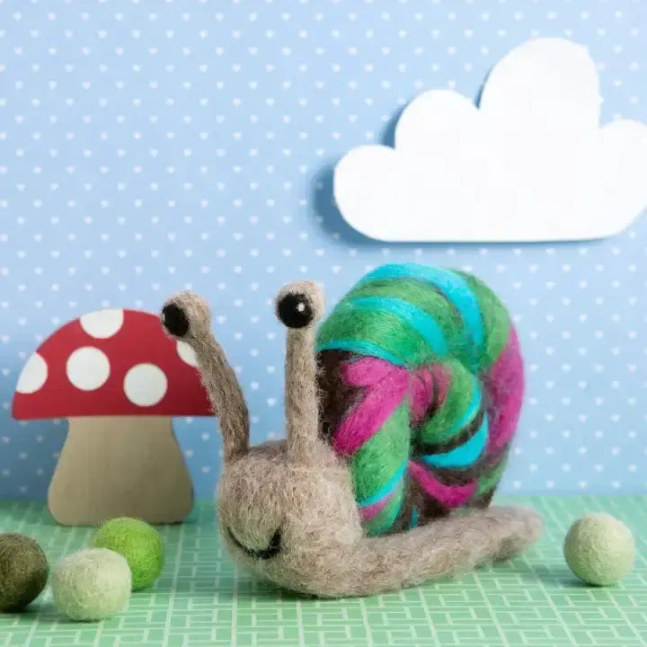 Snail Needle Felting Kit | Beginner Craft Kit-Hawthorn Handmade (US Duties Paid)-Acorns &amp; Twigs
