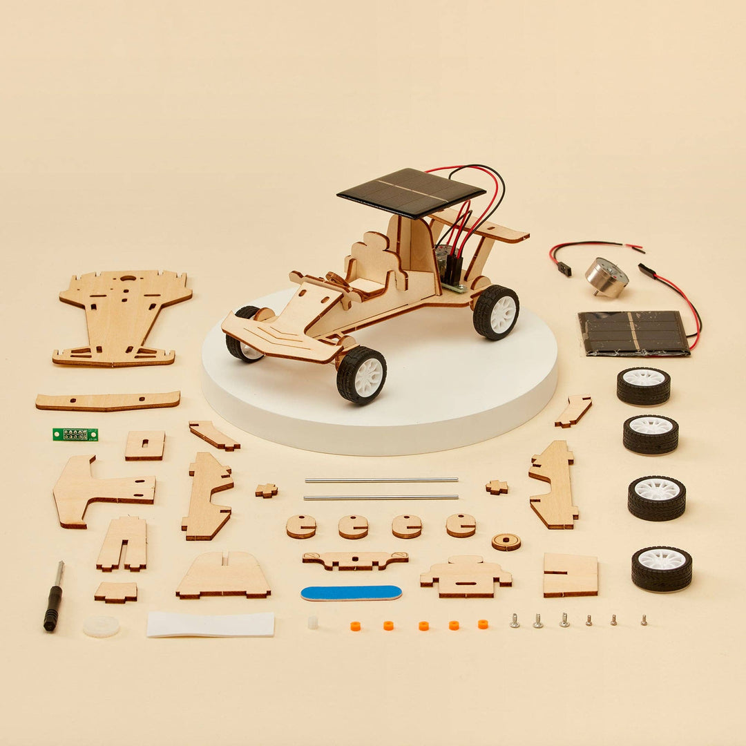 Solar Powered Race Car DIY Kit, STEM Toy, Craft Kit-Wooden Toy-Kitsville-Acorns &amp; Twigs