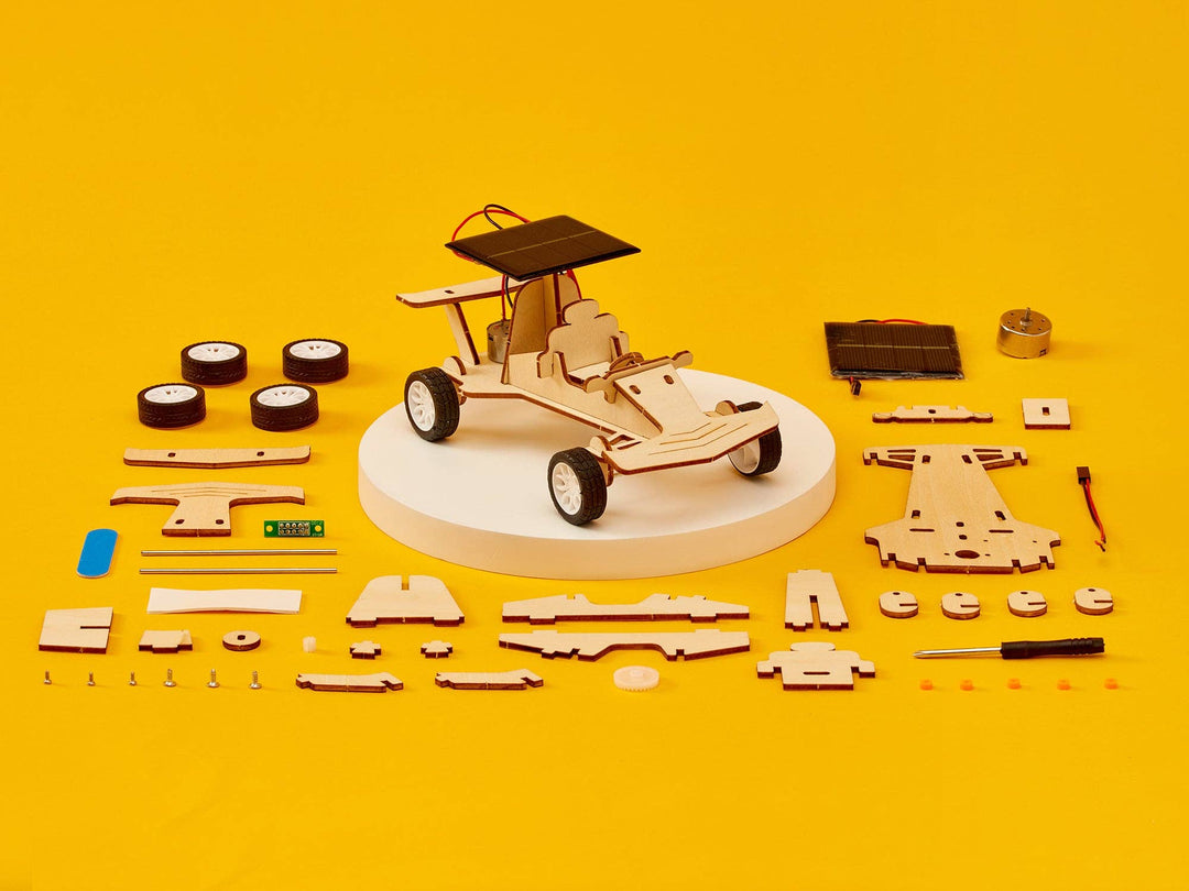 Solar Powered Race Car DIY Kit, STEM Toy, Craft Kit-Wooden Toy-Kitsville-Acorns &amp; Twigs
