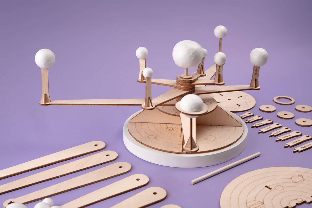 Solar System Model DIY Kit, Educational STEM Toy for Kids-Wooden Toy-Kitsville-Acorns &amp; Twigs