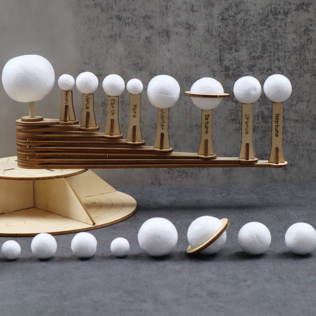 Solar System Model DIY Kit, Educational STEM Toy for Kids-Wooden Toy-Kitsville-Acorns &amp; Twigs