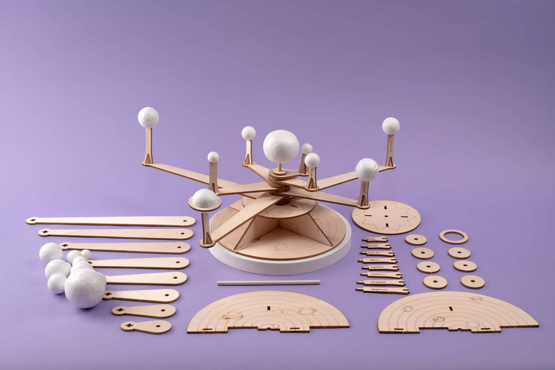 Solar System Model DIY Kit, Educational STEM Toy for Kids-Wooden Toy-Kitsville-Acorns &amp; Twigs