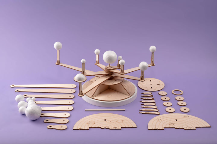 Solar System Model DIY Kit, Educational STEM Toy for Kids-Wooden Toy-Kitsville-Acorns &amp; Twigs