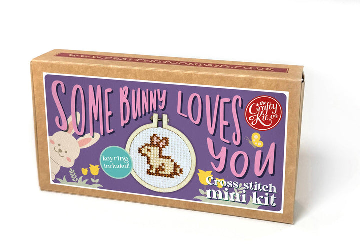 Some Bunny Loves You! Mini Matchbox Cross Stitch Kit-Cross Stitch-The Crafty Kit Company-Acorns &amp; Twigs