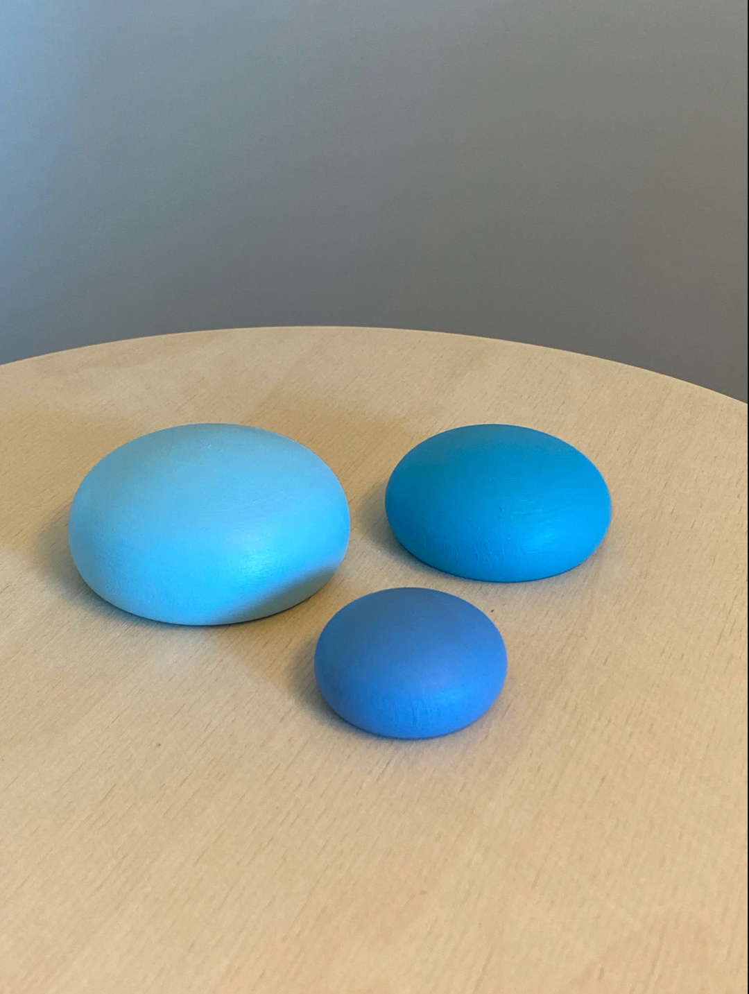 Stacking Pebbles, light blue-Wooden blocks-PoppyBabyCo-Acorns &amp; Twigs