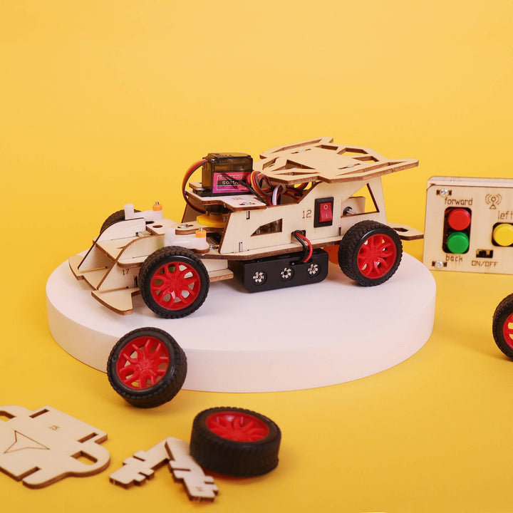 Steering Remote Controlled Car DIY Kit, Educational STEM Toy-Wooden Toy-Kitsville-Acorns &amp; Twigs