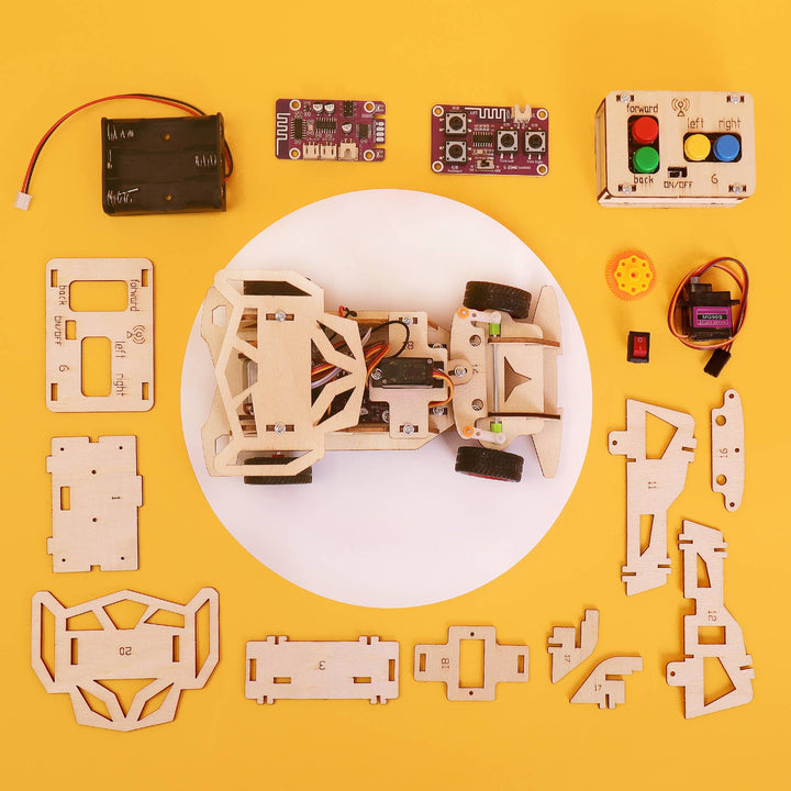 Steering Remote Controlled Car DIY Kit, Educational STEM Toy-Wooden Toy-Kitsville-Acorns &amp; Twigs