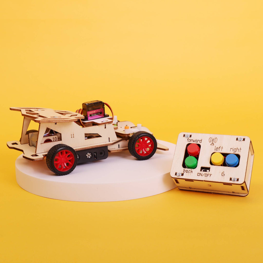 Steering Remote Controlled Car DIY Kit, Educational STEM Toy-Wooden Toy-Kitsville-Acorns &amp; Twigs